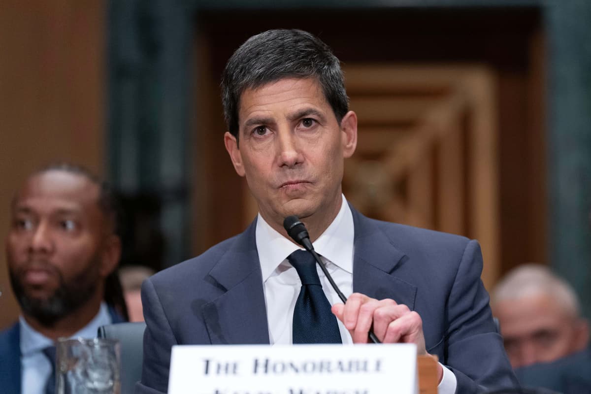AP/Jose Luis Magana President Trump's nominee to lead the Federal Reserve, Kevin Warsh, on Capitol Hill, April 21, 2026.
