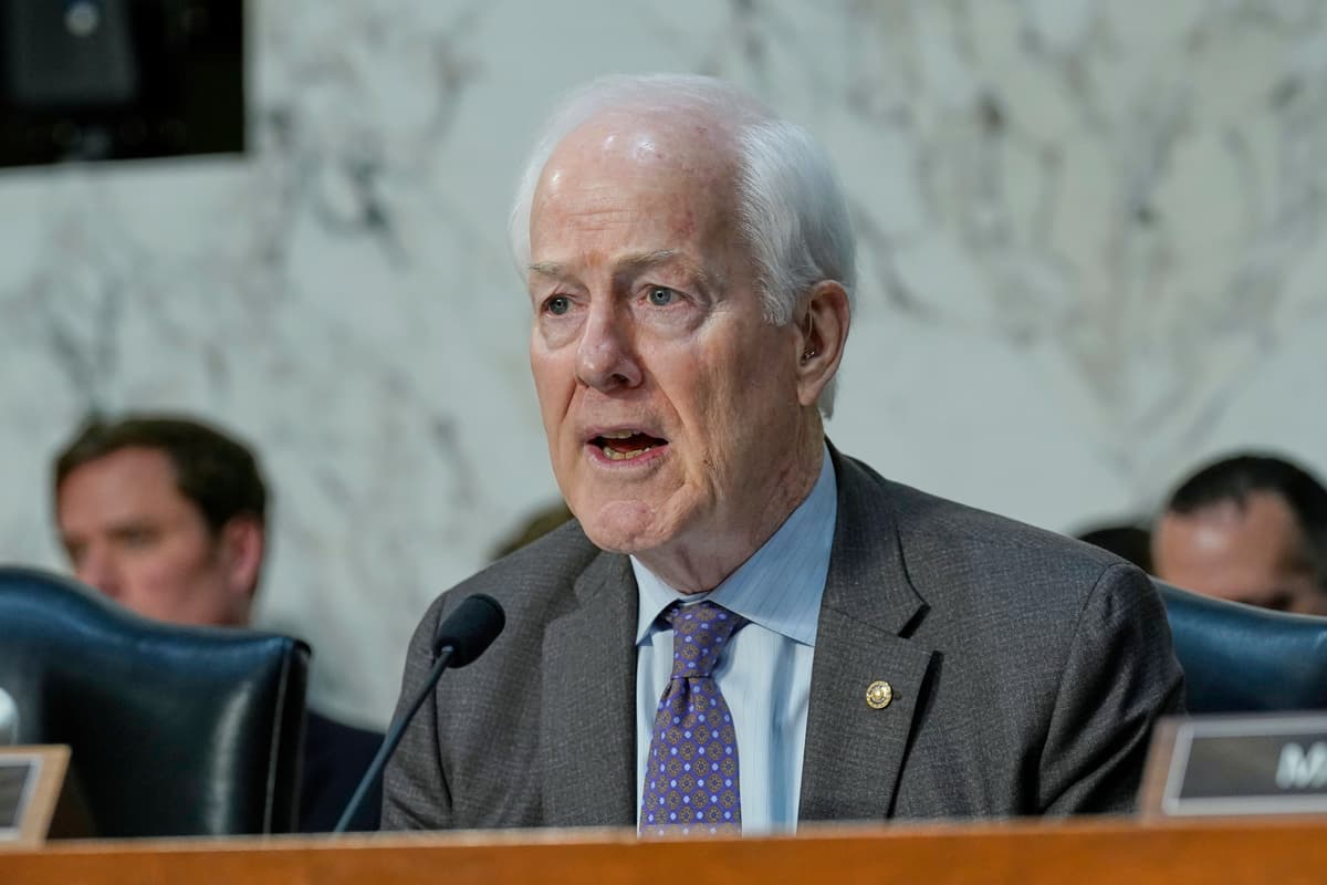 AP Photo/Jose Luis Magana Senator John Cornyn of Texas asks a question during the Senate Committee on Intelligence hearings to examine worldwide threats on Capitol Hill Wednesday, March 18, 2026, at Washington.