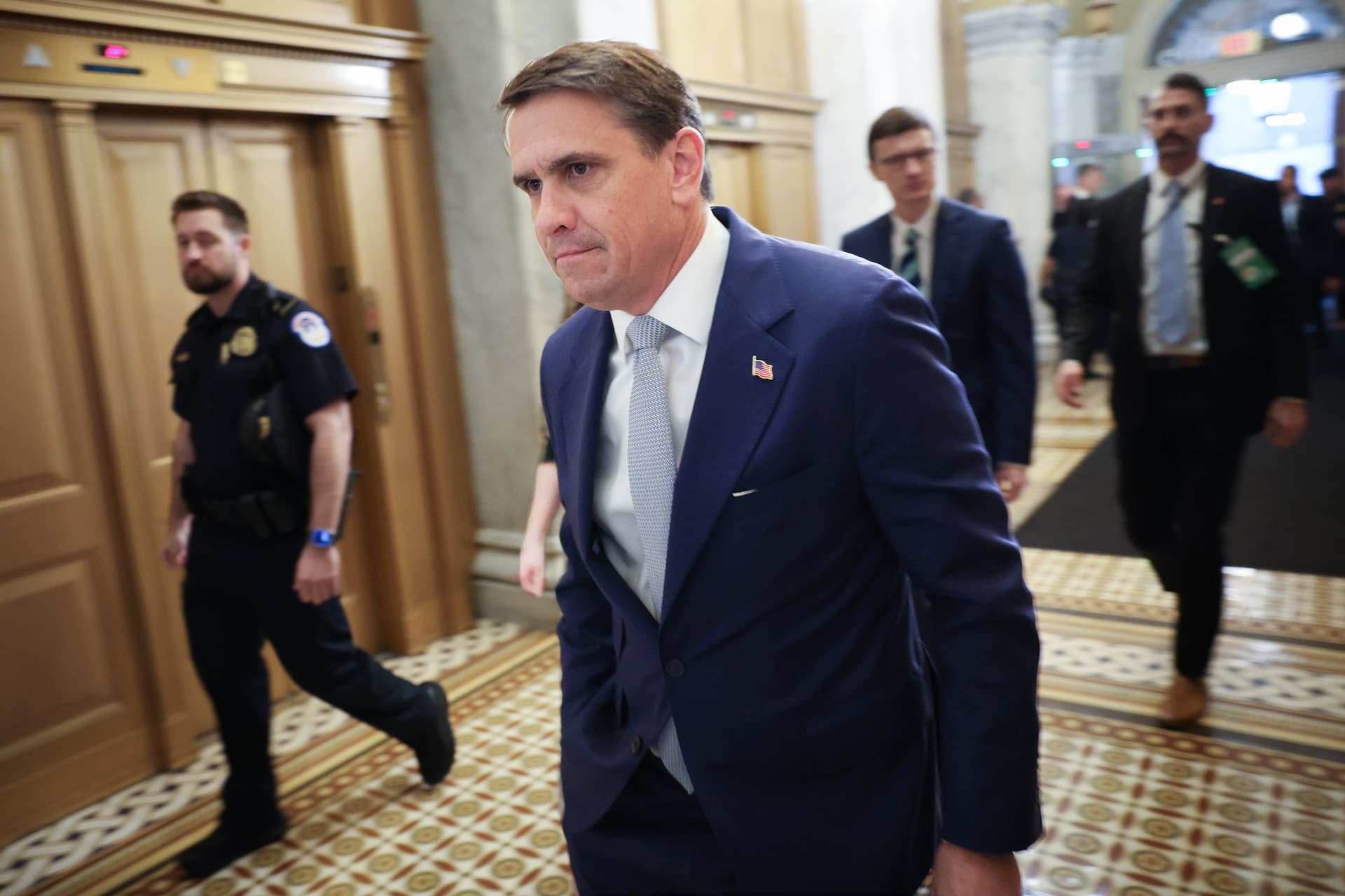 Win McNamee/Getty Images The acting attorney general, Todd Blanche, arrives at the U.S Capitol for a meeting with Republican members of Congress where he was questioned about the administration’s $1.776 billion ‘Anti-Weaponization Fund’ on May 21, 2026.
