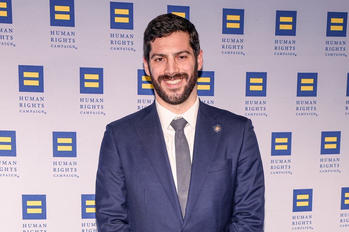Manoli Figetakis/Getty Images Alex Bores attends the Human Rights Campaign 2026 Greater New York Dinner at New York City on February 07, 2026.