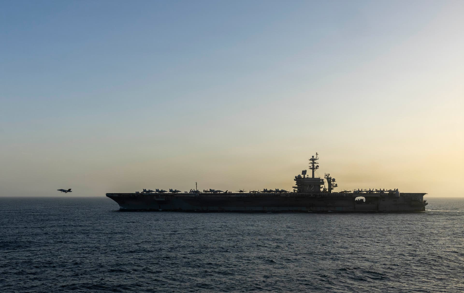 U.S. Navy via Getty Images USS Abraham Lincoln conducts U.S. blockade operations related to the Strait of Hormuz on April 16, 2026 in the Arabian Sea.