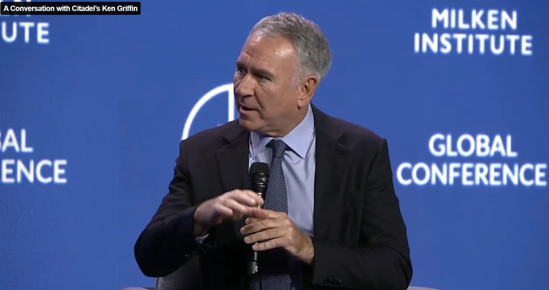 Milkeninstitute.org Citadel CEO Ken Griffin speaks about the international economy, war with Iran, energy, technology, and New York's mayor during the Milken Institute Global Conference at Los Angeles on My 5, 2026.