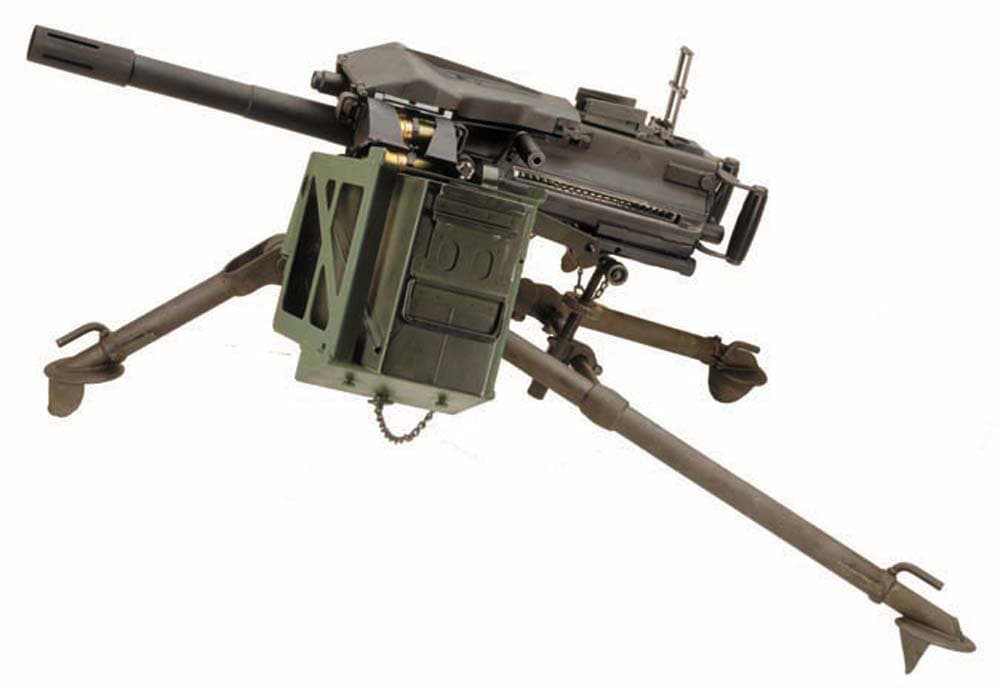 Via Wikimedia Commons An MK 19-02 grenade launcher mounted on a tripod.