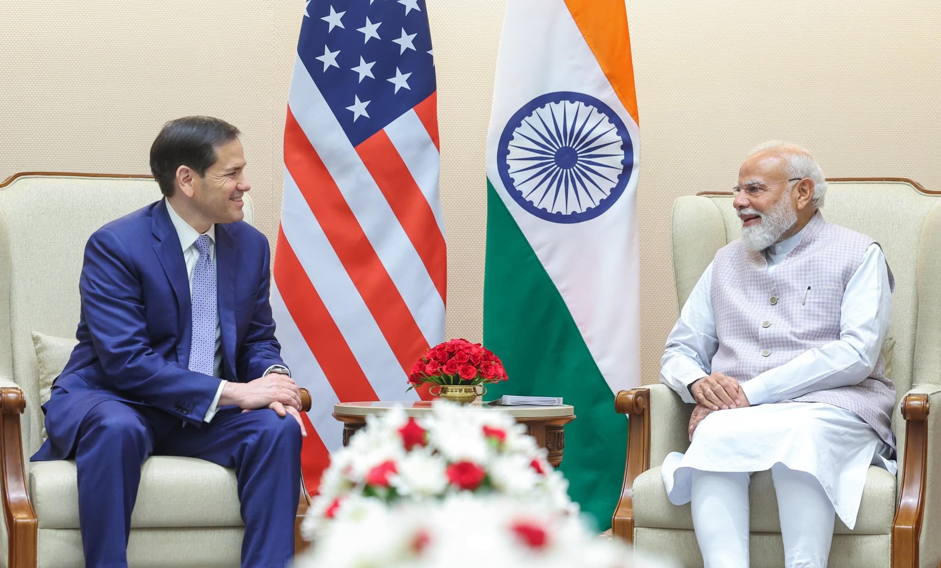 Marco Rubio via X Secretary of State Marco Rubio meets with India's prime minister, Narendra Modi, at Delhi on May 23, 2026.