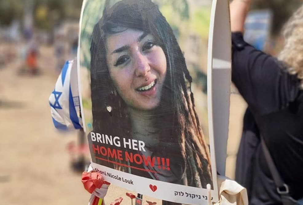 Civil Commission A picture of a hostage included in the report on systematic rape, sexual abuse, and other crimes committed by Hamas during and after the October 7, 2023, terror attacks.