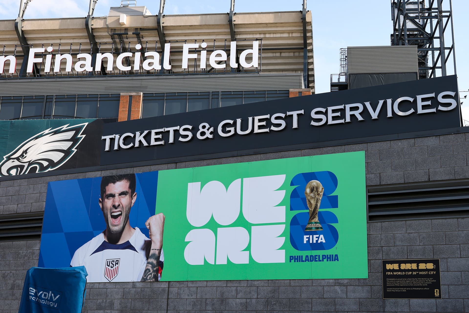 Emilee Chinn/Getty Images Lincoln Financial Field at Philadelphia, Pennsylvania, the venue for six World Cup matches, is seen on May 6, 2026.