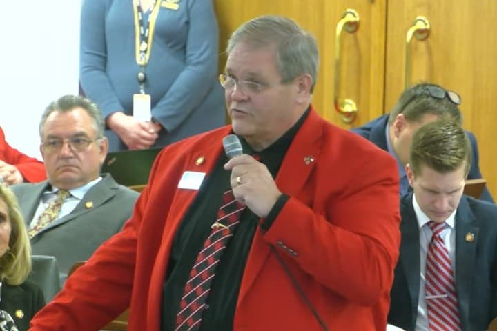 North Carolina General Assembly via X State Representative Keith Kidwell, sponsor of a bill that would permit the use of deadly force to stop an abortion, addresses the North Carolina General Assembly in May 2024.