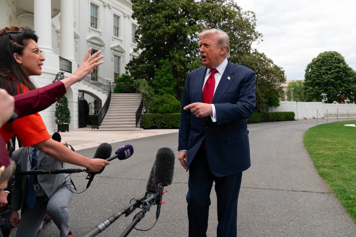 AP/Jose Luis Magana President Trump on the South Lawn of the White House, May 8, 2026.
