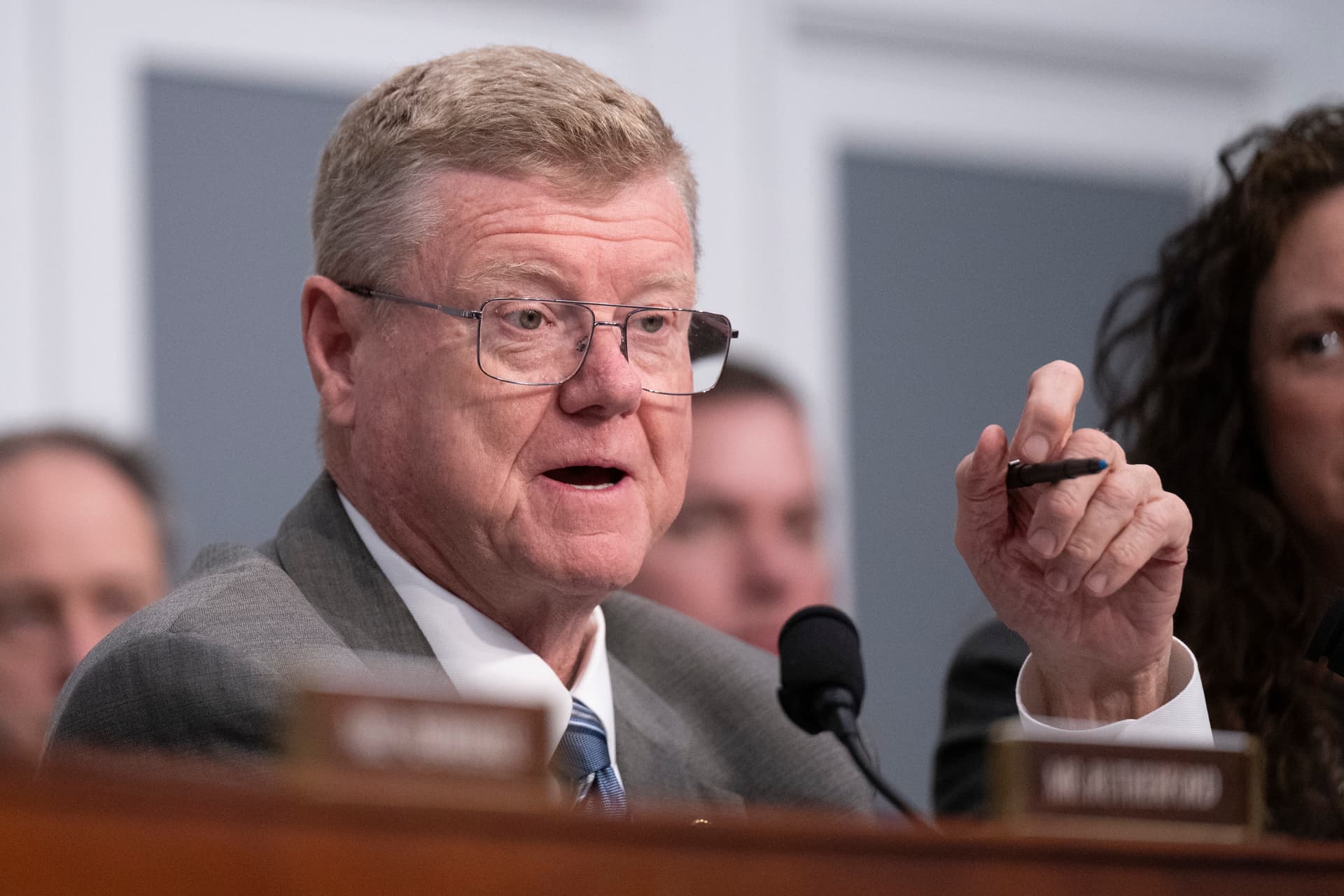 Roberto Schmidt/Getty Images Representative Mark Amodei speaks during during a House Committee on Appropriations and Subcommittee on Homeland Security Hearing with the Budget Hearing Department of Homeland Security on Capitol Hill on April 16, 2026.