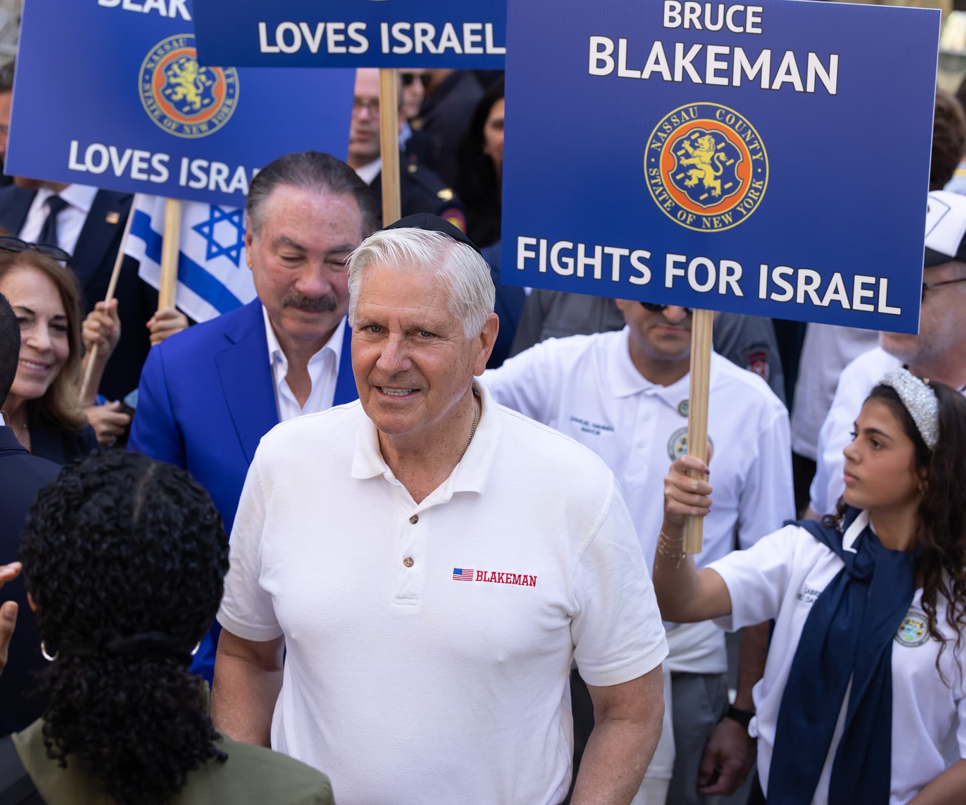 Bauer-Griffin/GC Images Bruce Blakeman is seen at the 2026 Israel Day Parade on May 31, 2026 at New York City.