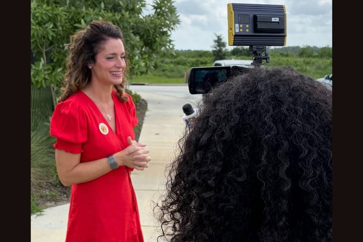 Julia Letlow via X Senate candidate Julia B. Letlow of Louisiana speaks to reporters after casting her ballot in the Republican runoff election, June 27, 2026.