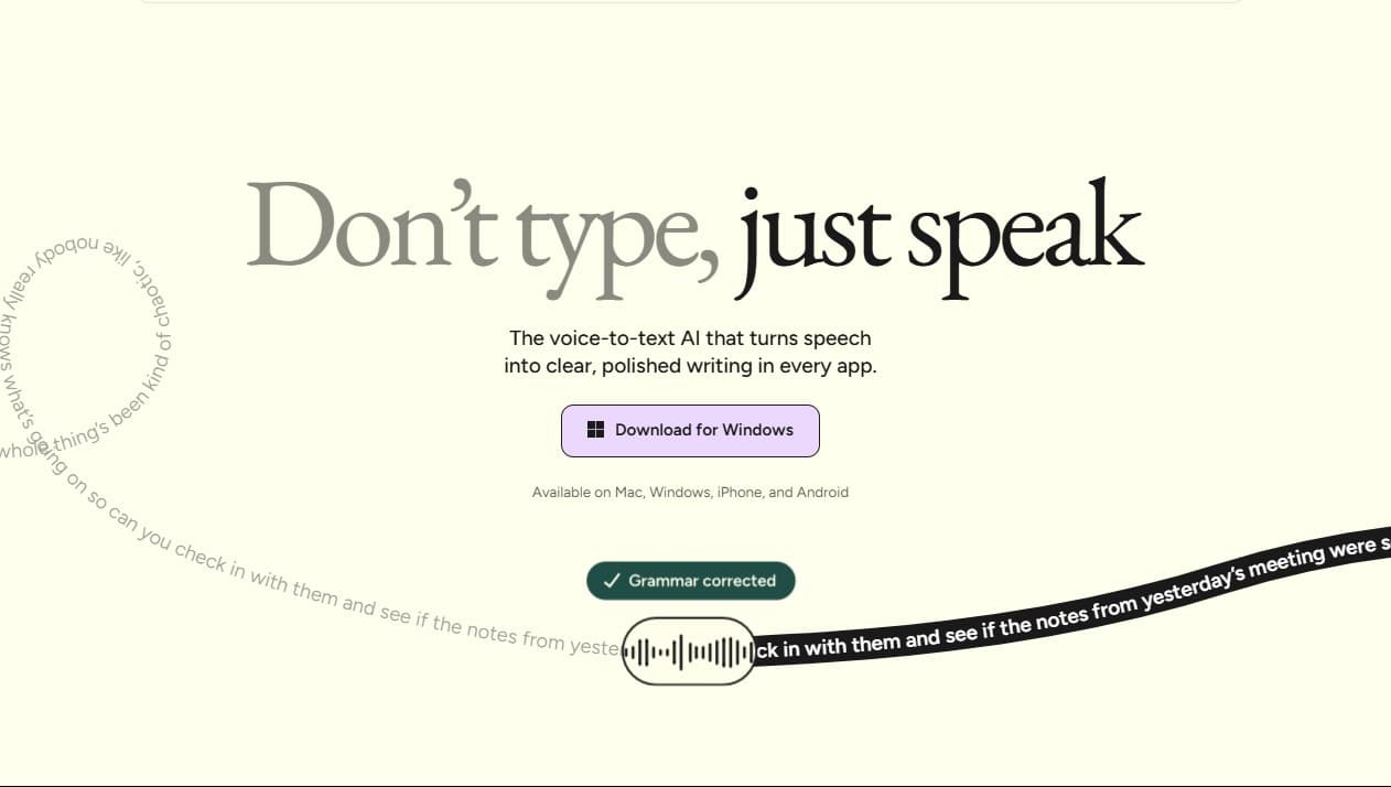 Courtesy of Wispr Flow Wispr Flow Homepage.