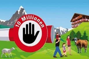 Swiss People’s Party via X The Swiss People’s Party is using this image of an idyllic countryside, juxtaposed against one of an angry-looking foreigner, to promote its campaign for a strict cap on the nation’s population.