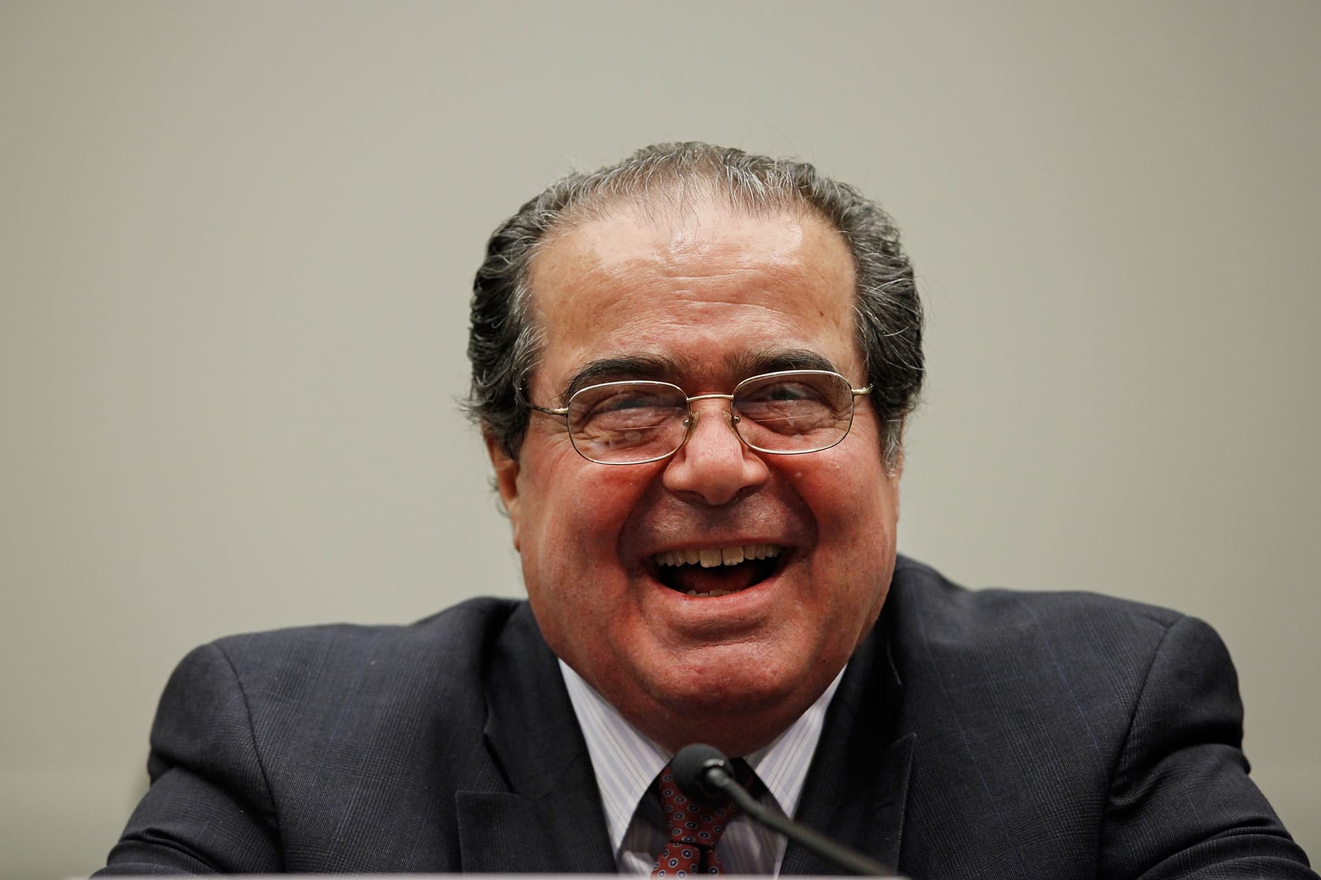 Chip Somodevilla/Getty Images Justice Antonin Scalia on Capitol Hill, May 20, 2010.