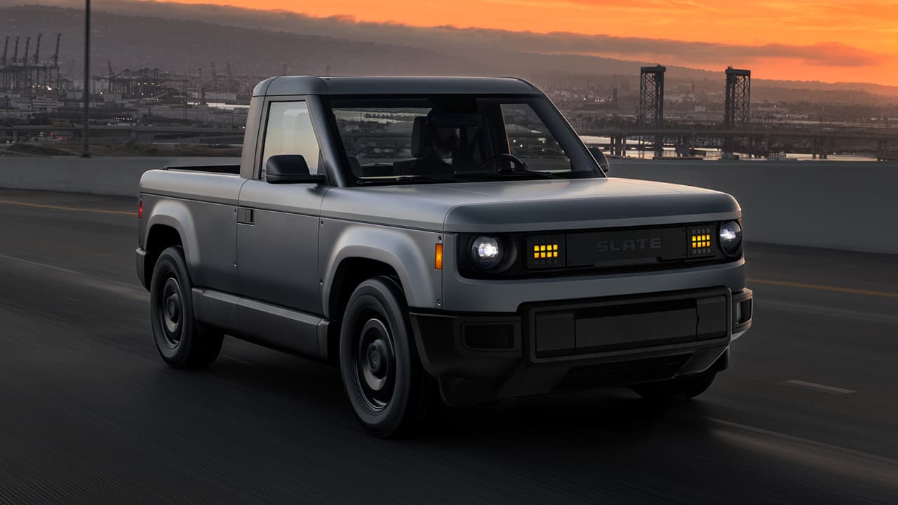 Slate The Slate two-door pickup has a $24,950 starting price.