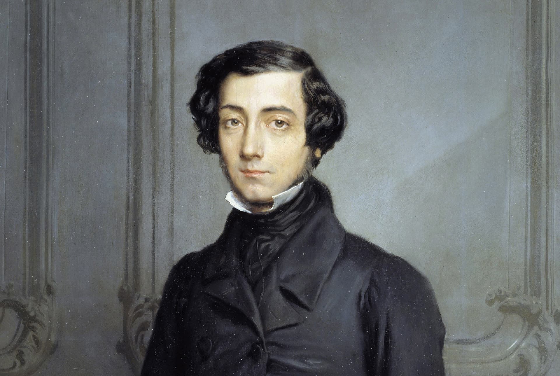 Leemage/Corbis via Getty Images Detail of Theodore Chasseriau's portrait, from 1850, of Alexis de Tocqueville.