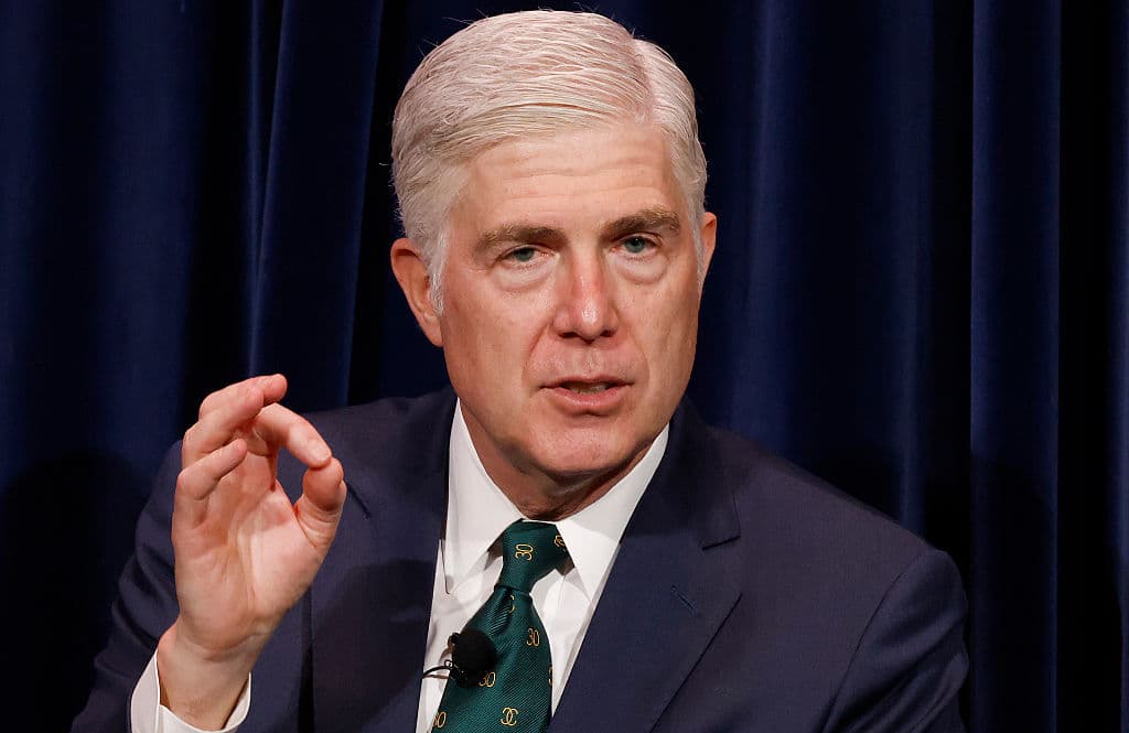Justice Neil Gorsuch speaks at the Reagan Library on May 5, 2026 at Simi Valley, California. Justice Neil Gorsuch speaks at the Reagan Library on May 5, 2026 at Simi Valley, California.
