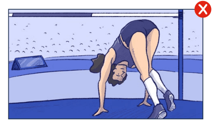 via European Broadcasting Union An inappropriate image of a female athlete.