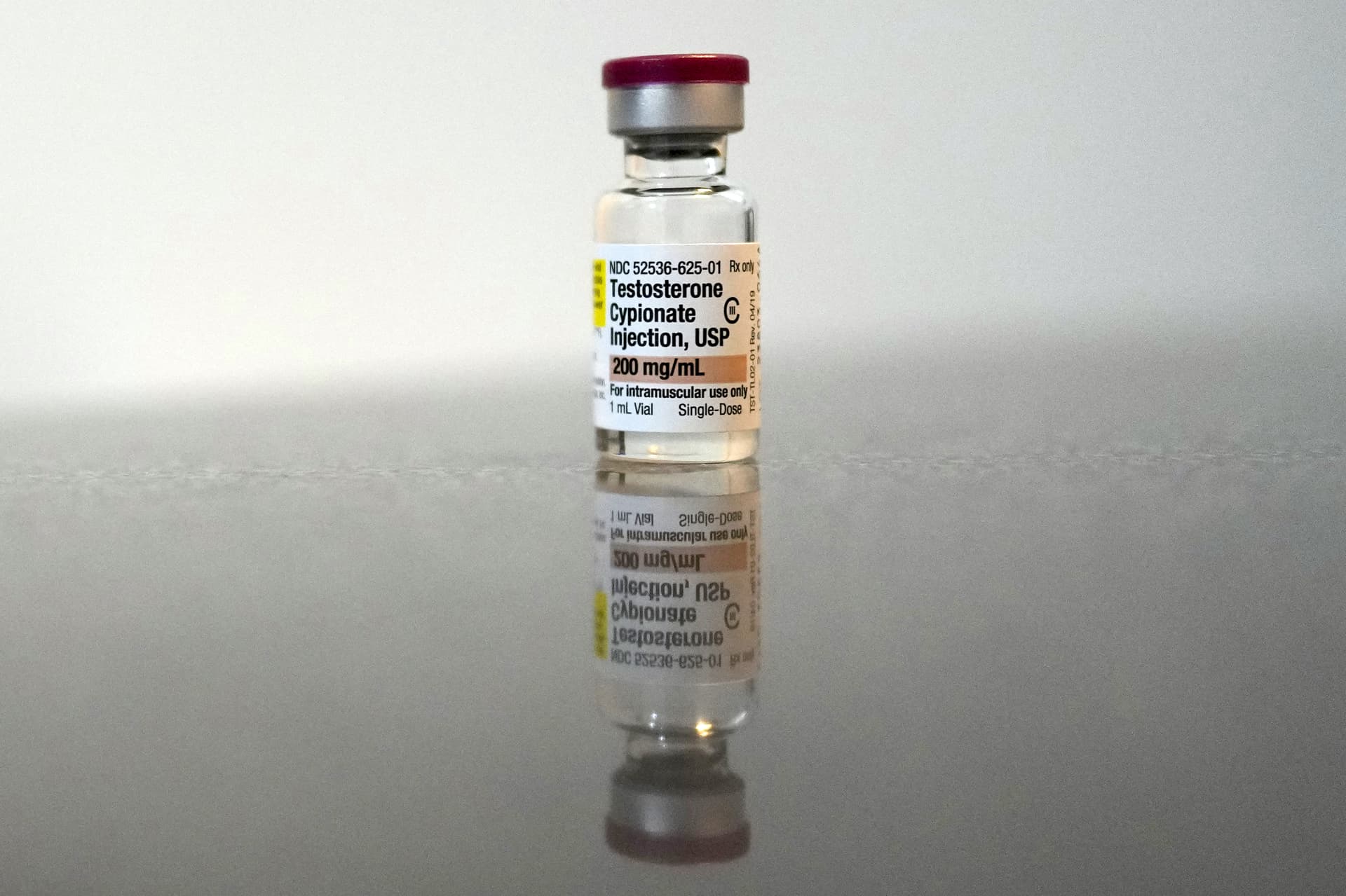 Carolyn Kaster/AP A vial of testosterone cypionate is seen at Columbus, Ohio, on January 18, 2024.
