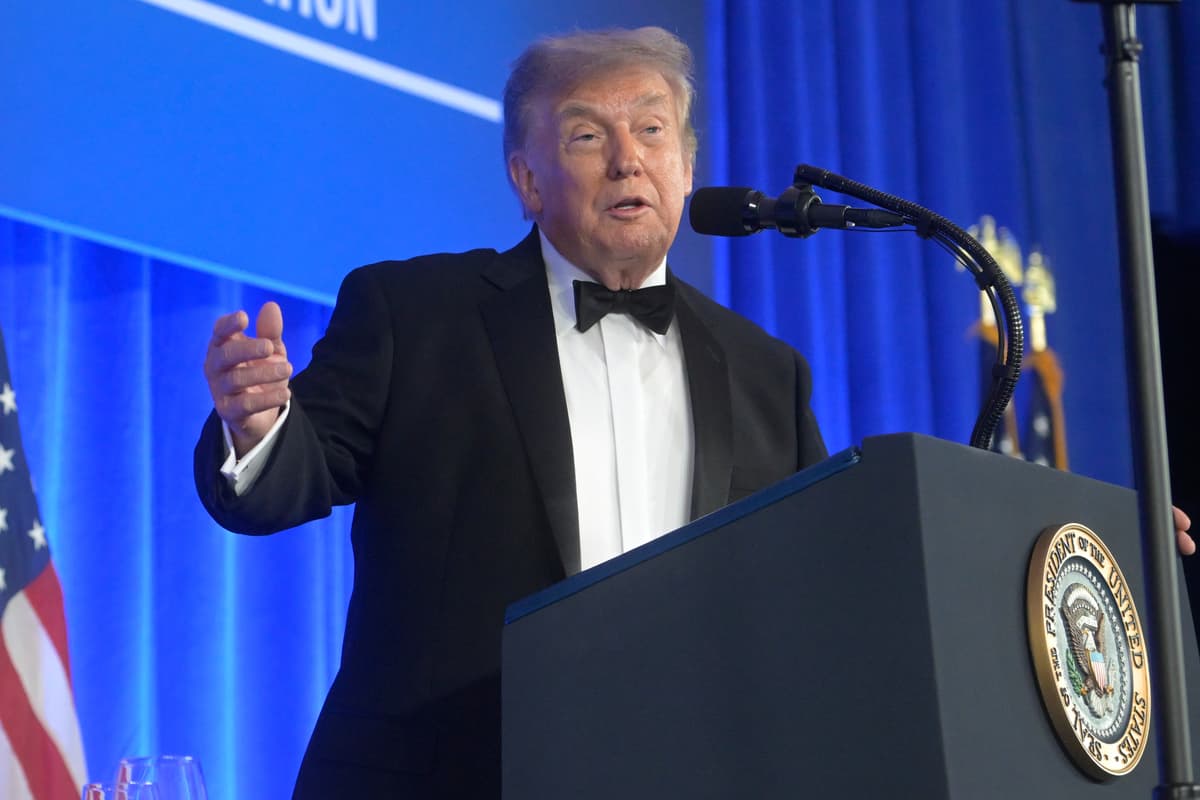 AP/Rod Lamkey, Jr. President Trump speaks at the White House Correspondents' Association dinner on July 24, 2026.