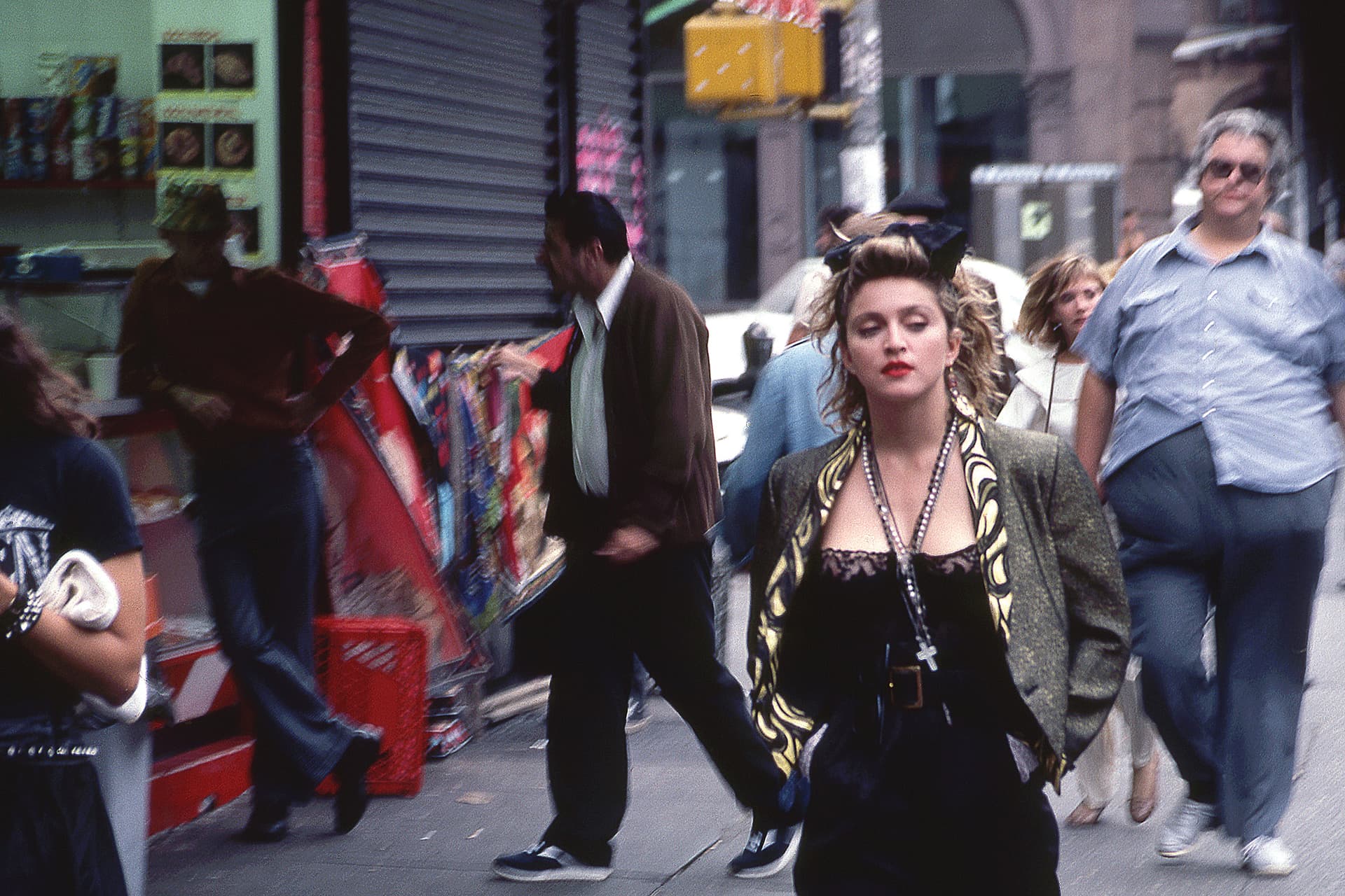 Daniel Root Madonna filming 'Desperately Seeking Susan.'