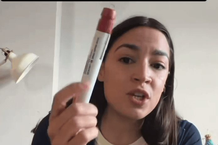 Via X Representative Alexandria Ocasio-Cortez displays a hormone injection pen used for fertility treatments in a video she posted to X on August 8, 2026.