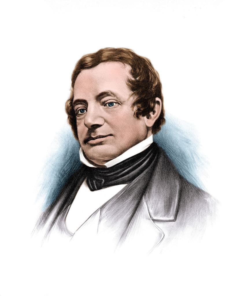 Photo by Science Source/Photo Researchers History/Getty Images Colorized illustrated portrait (after a lithograph) of Washington Irving.