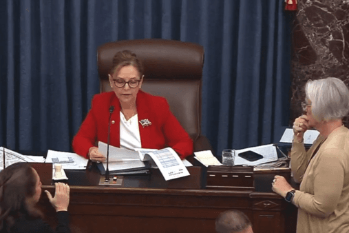 CSPAN via X Senator Darline Graham presides over the United States Senate floor on August 7, 2026.