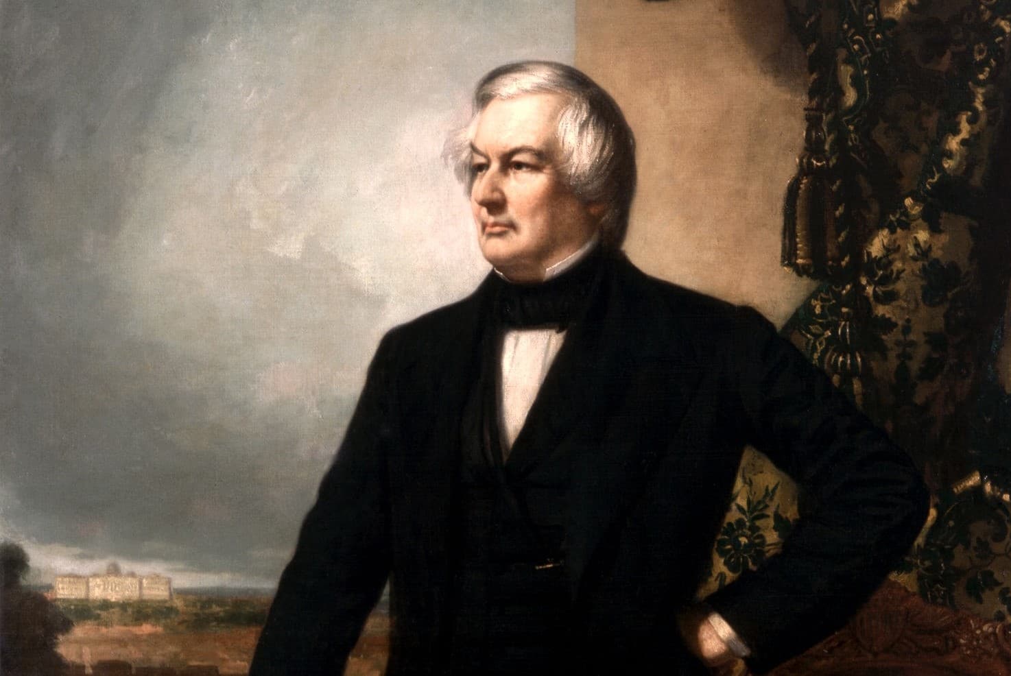 Via Wikimedia Commons George Peter Alexander Healy's portrait of President Fillmore, who in 1856 received the nomination of the Know Nothing Party, detail.