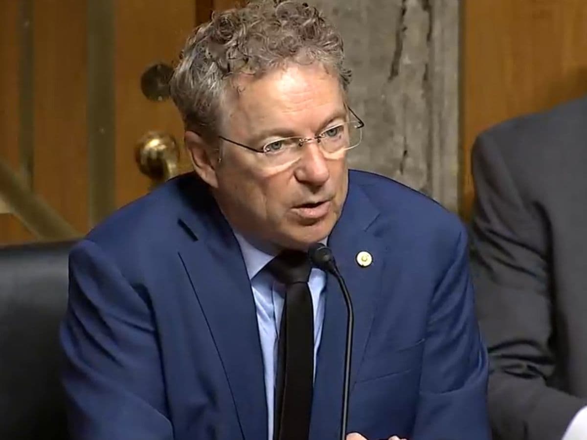 Via Senate Homeland Security and Governmental Affairs Committee Senator Rand Paul, speaks before a vote on Capitol Hill.