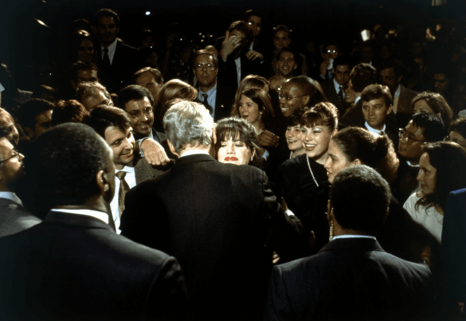 Dirck Halstead/Liaison Agency President Clinton hugs Monica Lewinsky at the Democratic Fundraiser in Washington, D.C., October 23, 1996.