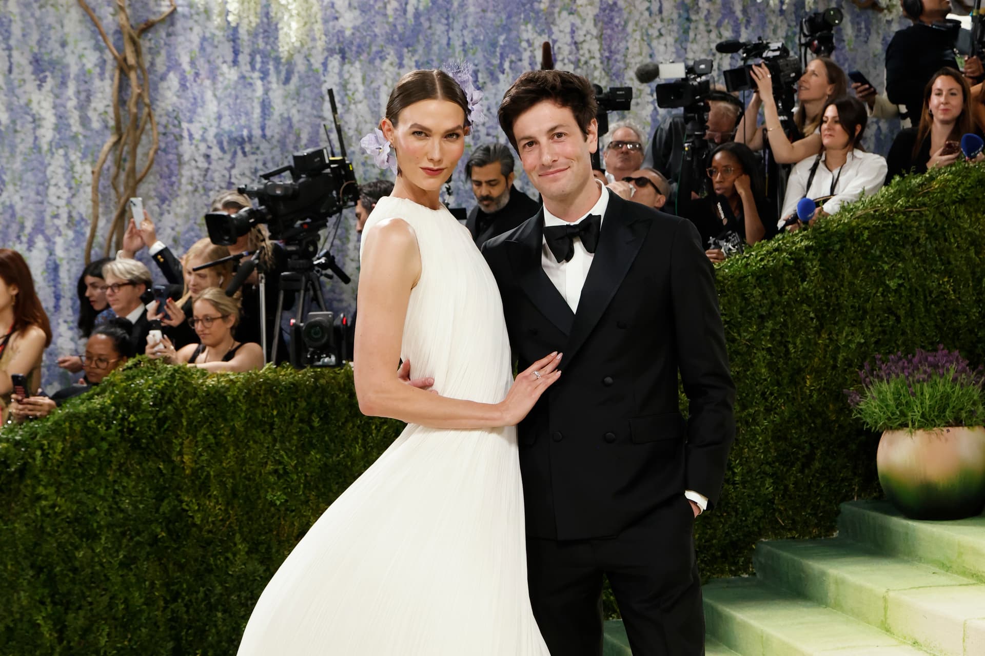 Taylor Hill/Getty Images Karlie Kloss and Joshua Kushner attend the 2026 Met Gala celebrating 'Costume Art' at Metropolitan Museum of Art on May 4, 2026.
