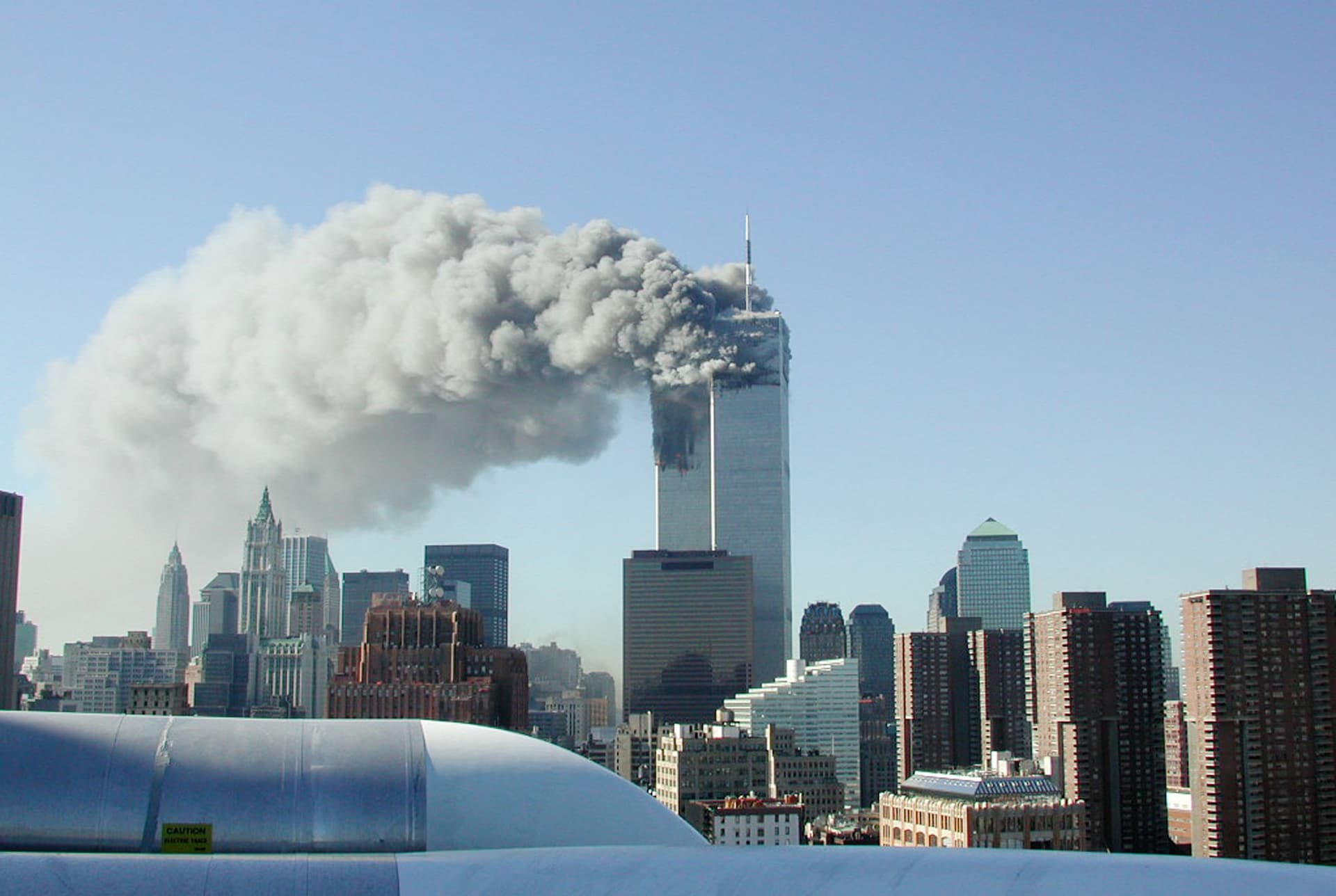 Fabina Sbina/ Hugh Zareasky/Getty Images The World Trade Center on September 11, 2001 at New York City.