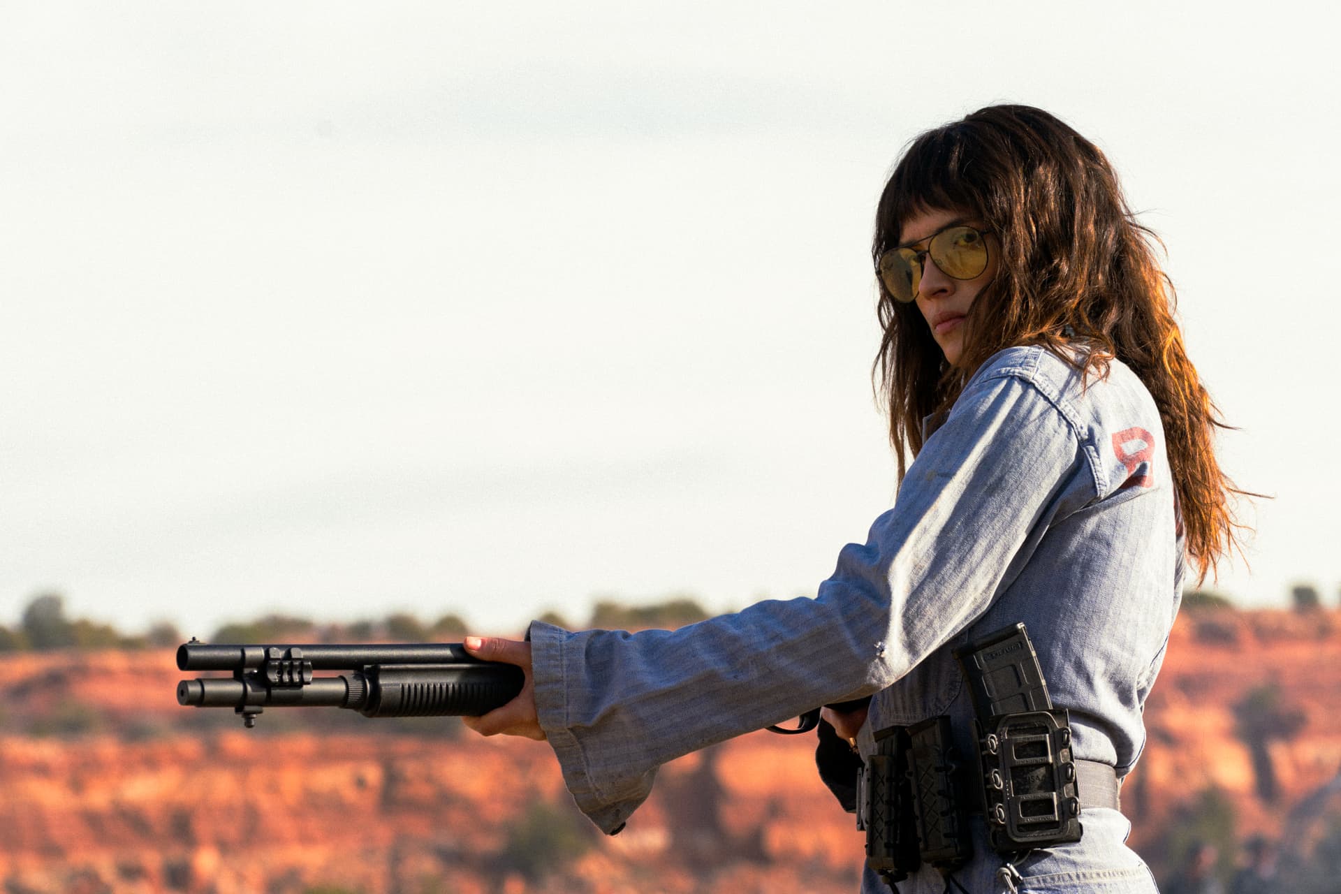 Richard Foreman via A24 Adria Arjona in 'Onslaught.'
