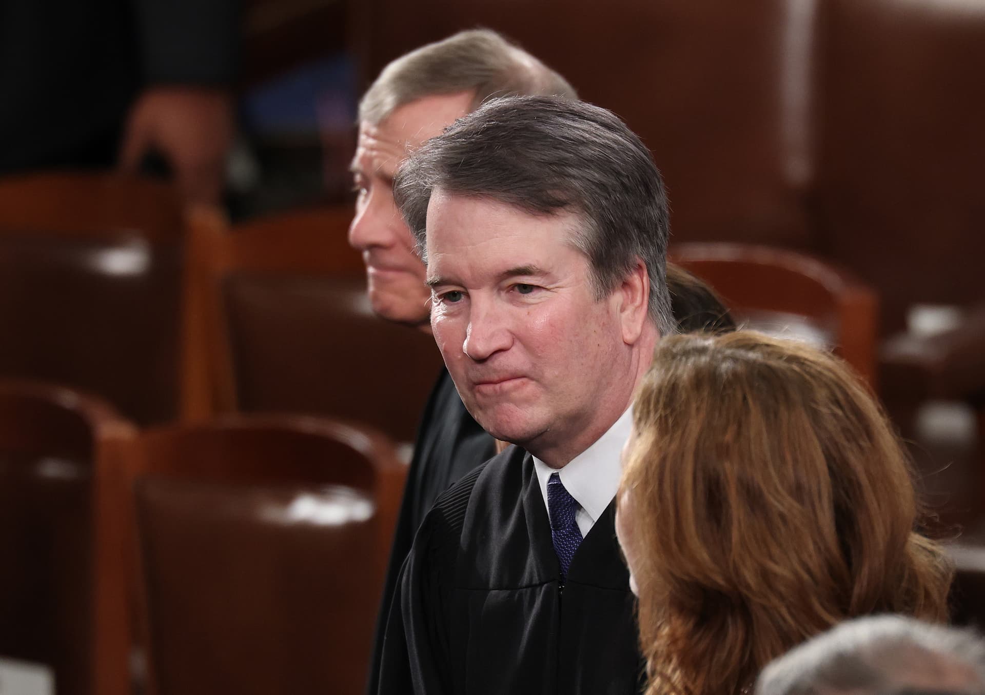 Win McNamee/Getty Images Supreme Court Associate Justice Brett Kavanaugh attends the State of the Union address during a Joint Session of Congress at the U.S. Capitol on February 24, 2026, at Washington, D.C.