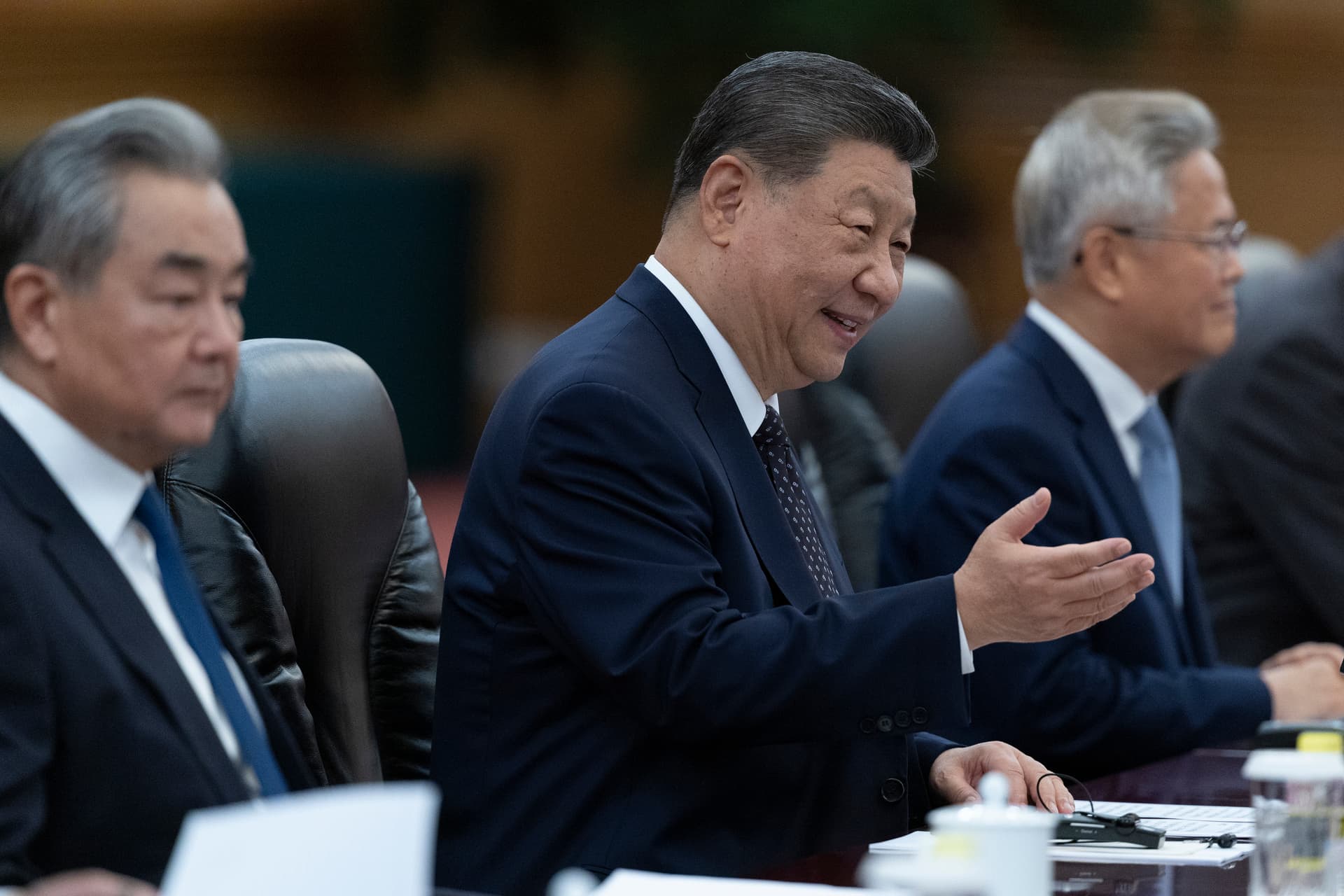 China Pool/Getty Images President Xi Jinping attends a bilateral meeting at the Great Hall of the People on August 24, 2026 at Beijing, China.