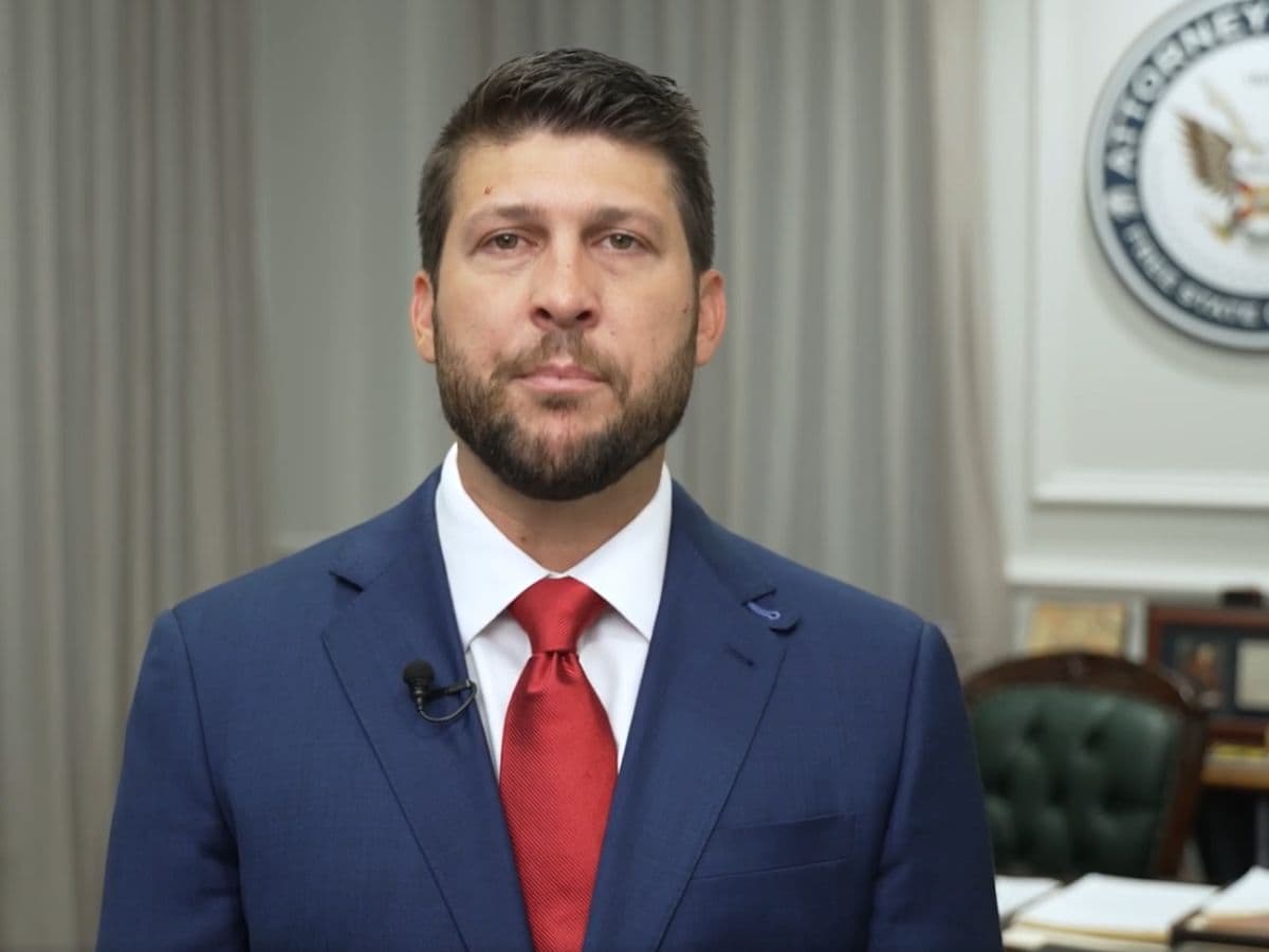 James Uthmeier via X. In a video posted September 28, 2026, Florida's attorney general, James Uthmeier, announces that he has filed a motion asking a court for a temporary injunction to block new AI model development.