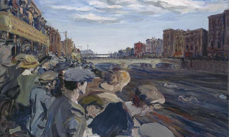 Via National Gallery of Ireland 'The Liffey Swim,' Jack B. Yeats, Dublin, 1923.