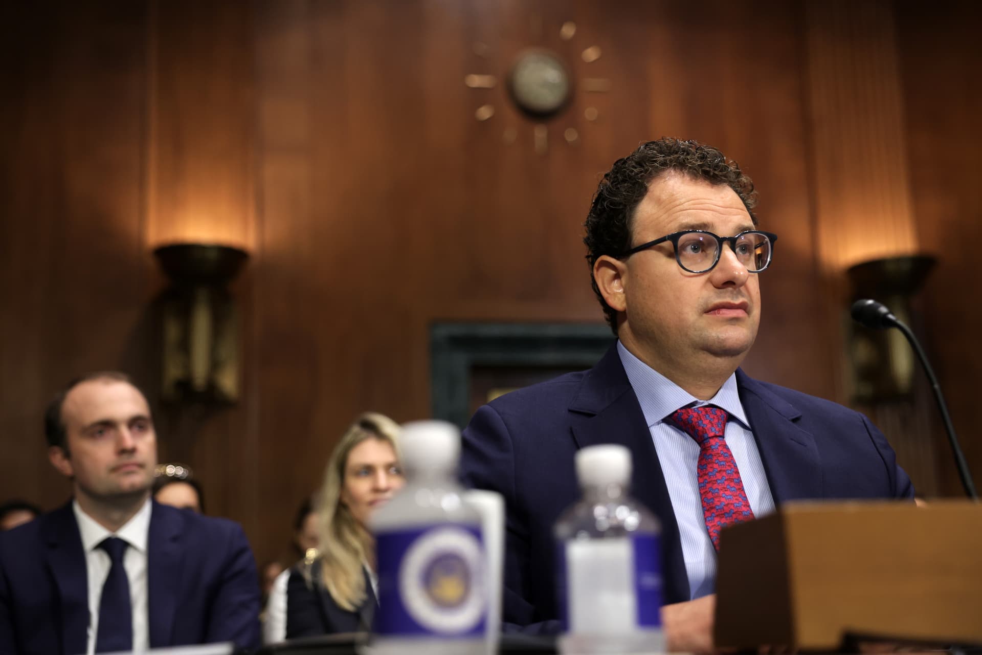 Alex Wong/Getty Images The chief executive of Anthropic, Dario Amodei, testifies on Capitol Hill on July 25, 2023.