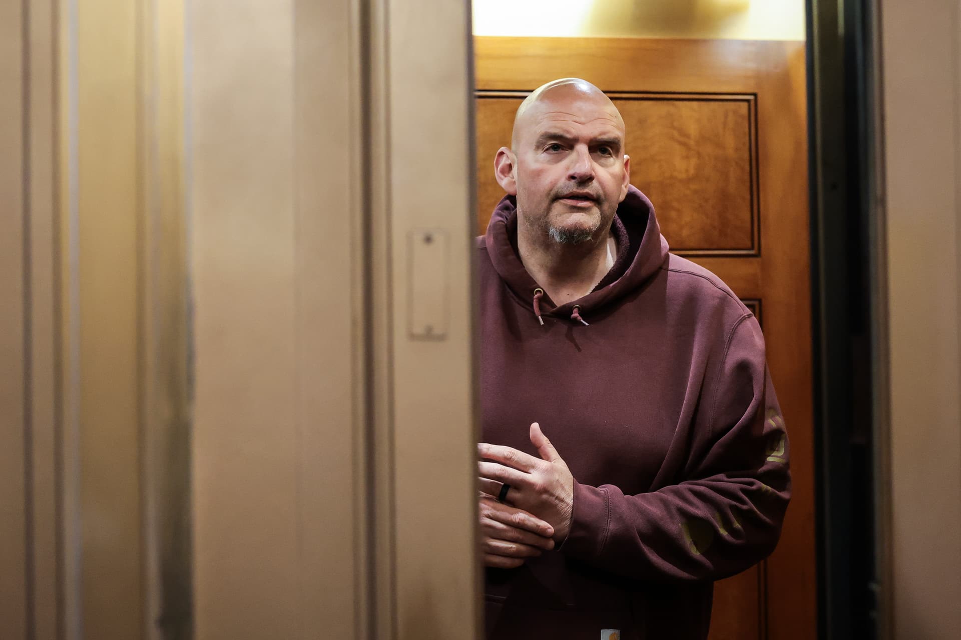 Anna Moneymaker/Getty Images Senator John Fetterman at the Capitol on May 11, 2026.