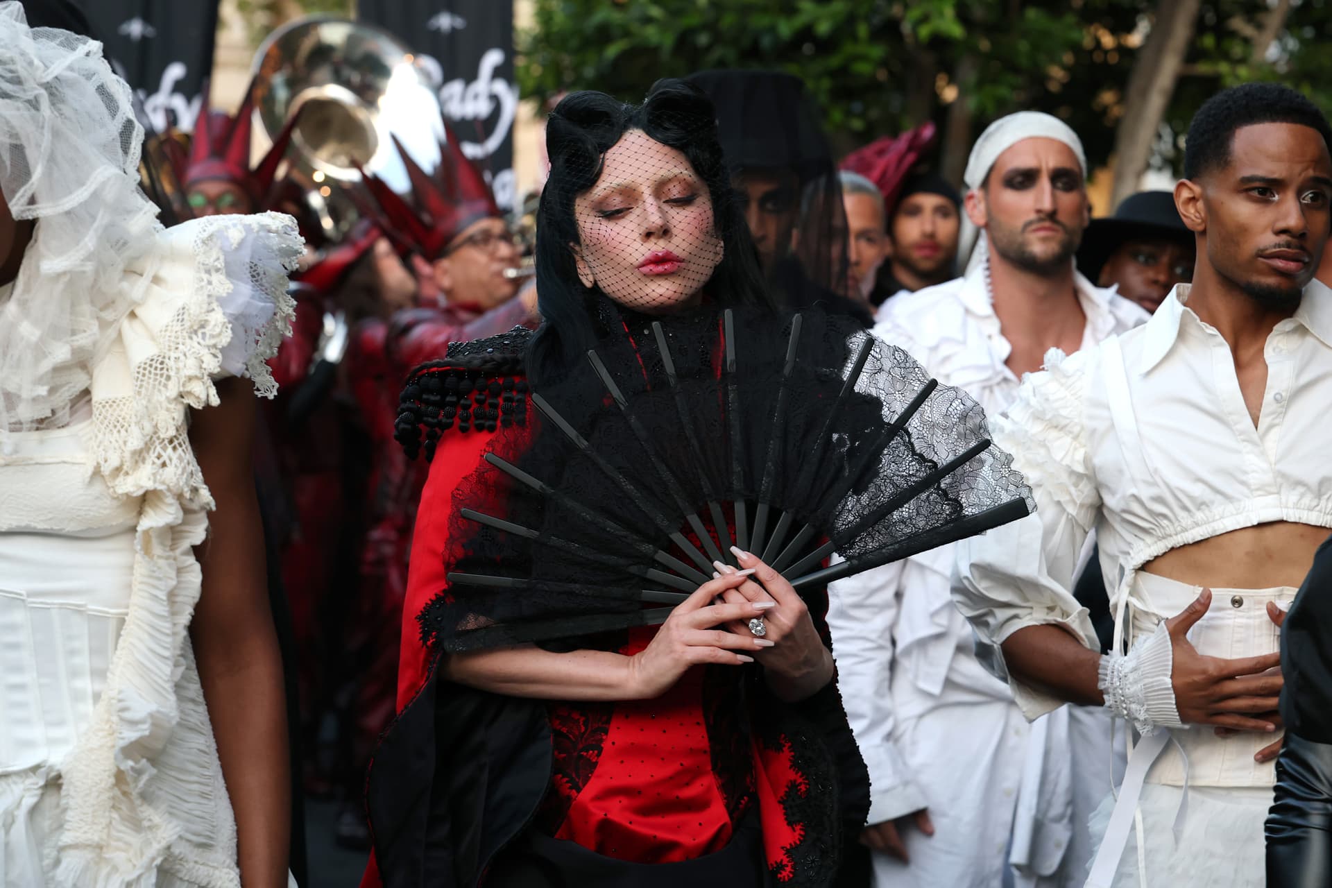 Kevin MazurGetty Images Lady Gaga celebrates The World Premiere of 'Apple Music Live: Lady Gaga MAYHEM Requiem' with Apple Music and a Theatrical Procession at The Grove on May 14, 2026 at Los Angeles, California.