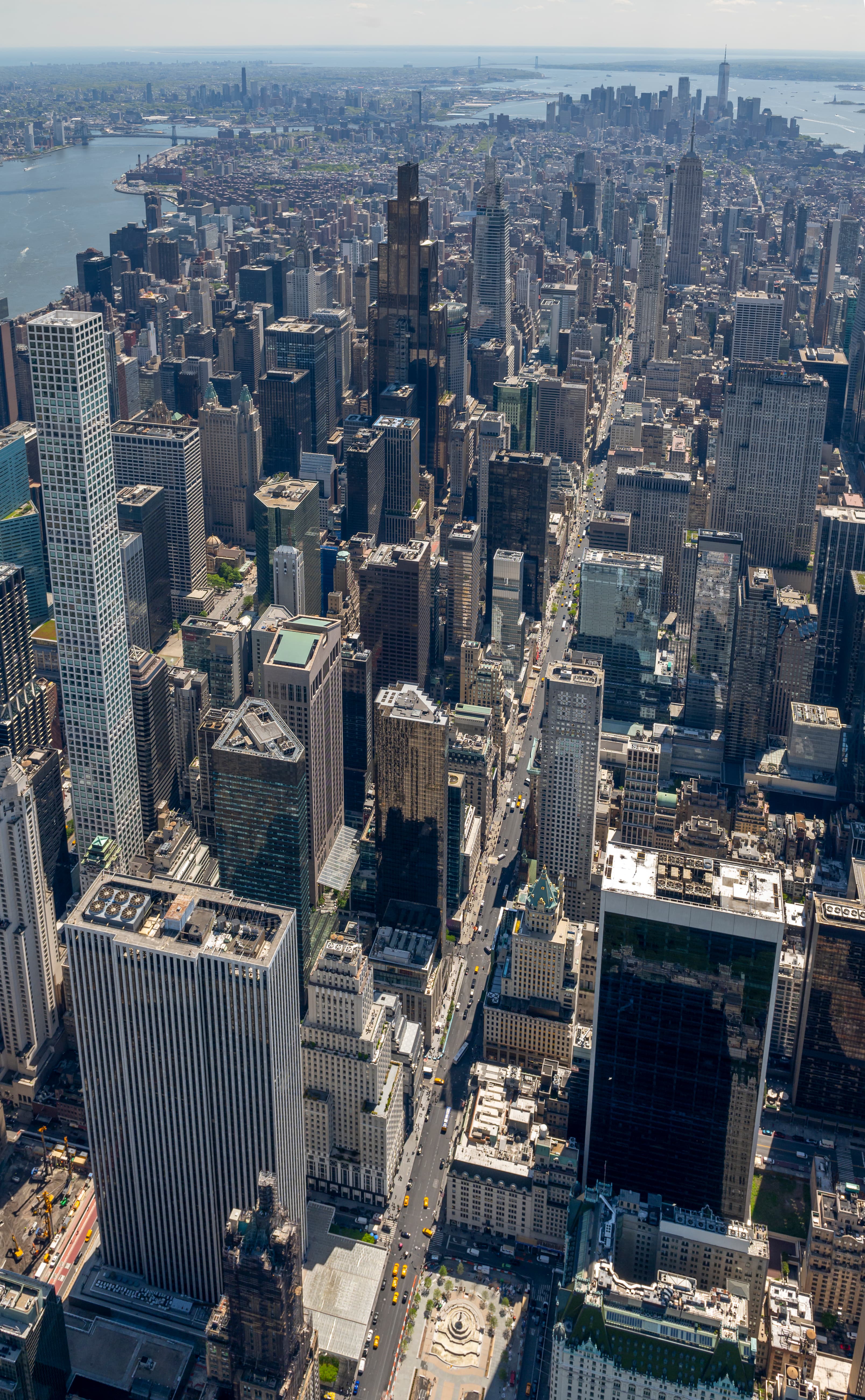 An aerial view of Park Avenue looking south toward lower Manhattan taken on May 1, 2026 at New York City. An aerial view of Park Avenue looking south toward lower Manhattan taken on May 1, 2026 at New York City.
