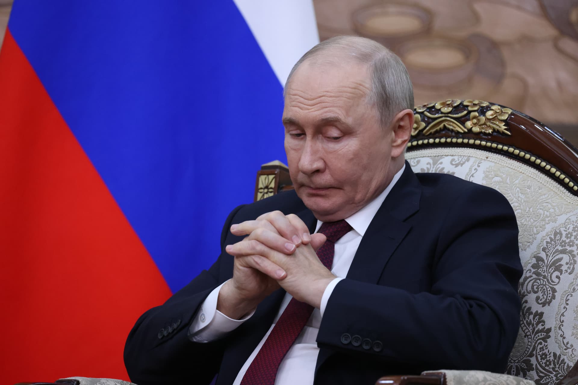Getty Images Russian President Vladimir Putin during a Russian-Armenian bilateral meeting on September 1, 2026 at Bishkek, Kyrgyzstan.