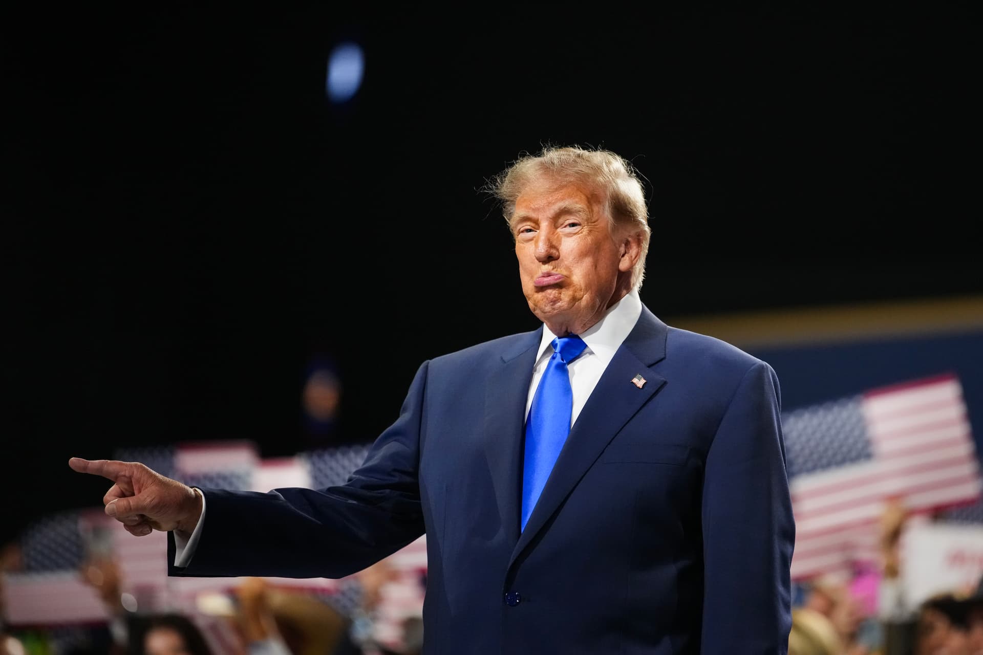 Andrew Harnik/Getty Images President Trump at the GOP midterm convention on September 9, 2026 at Dallas.