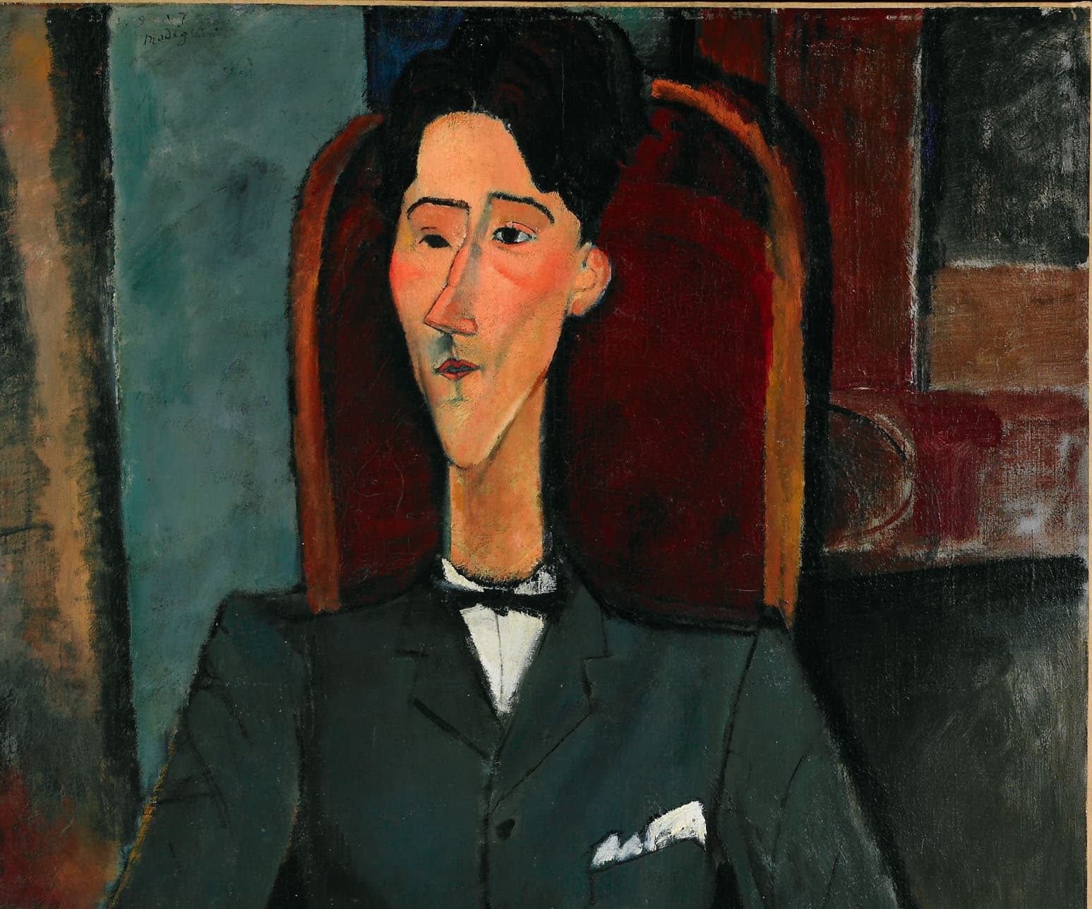 Bruce M. White for the Brooklyn Museum 'Jean Cocteau' by Amedeo Modigliani, 1916. Detail.