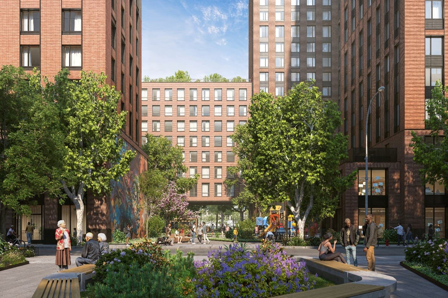 NYC Housing Authority An image from New York City Housing Authority's vision for the Fulton and Elliott-Chelsea Redevelopment Project.