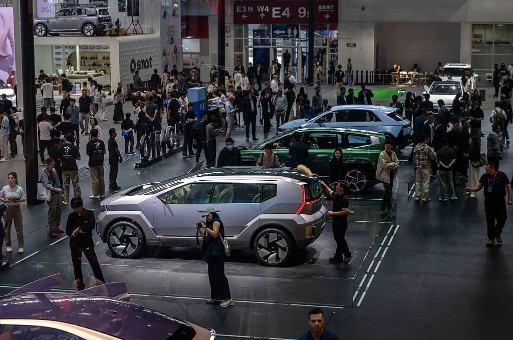Kevin Frayer/Getty Images The Beijing International Auto Exhibition on April 25, 2026 in Beijing, China.