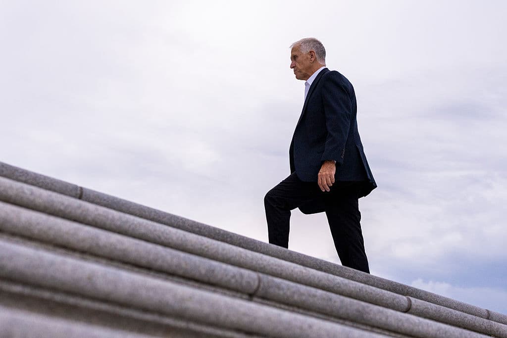 Finn Gomez/Getty Images Senator Thom Tillis at the U.S. Capitol Building on August 07, 2026 in Washington, DC.