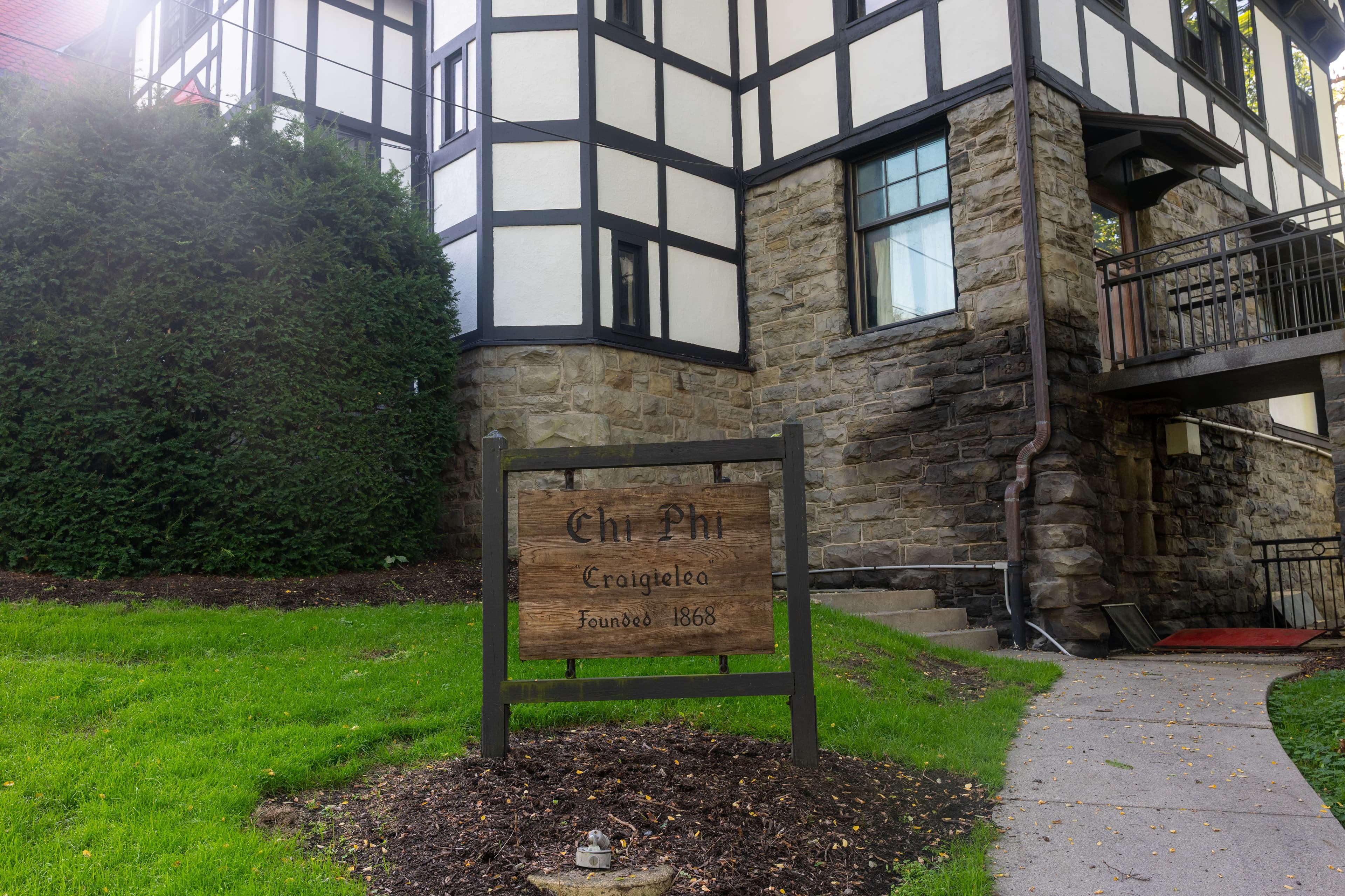 The fraternity house at the center of a rape allegation on the campus of Cornell University. The fraternity house at the center of a rape allegation on the campus of Cornell University.