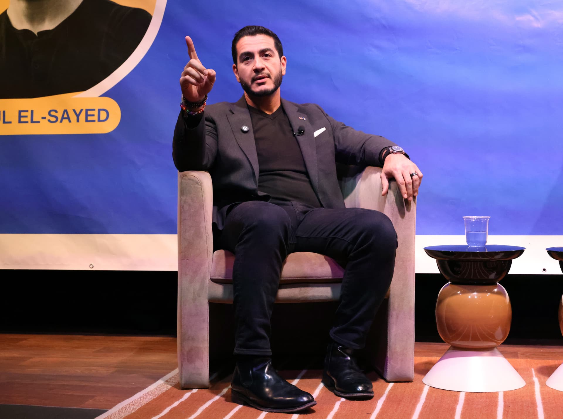 Scott Legato/Getty Images Dr. Abdul El-Sayed in conversation with Jemele Hill at Detroit Public Theater on October 19, 2026 at Detroit.